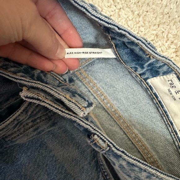 Women's rag & bone Alex High-Rise Straight Jeans in Lucy Size 27 - Picture 7 of 7